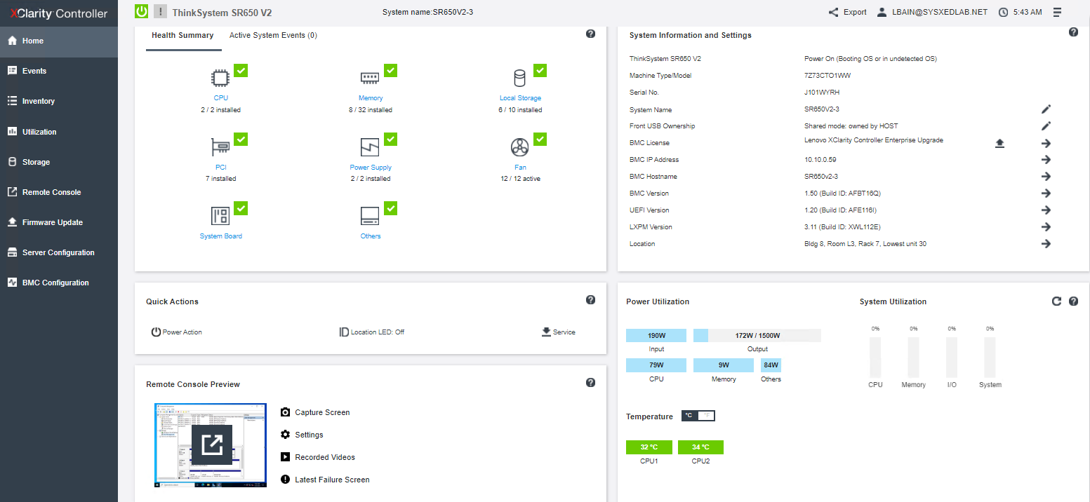 Lenovo XClarity Controller (XCC) Support on ThinkSystem Servers